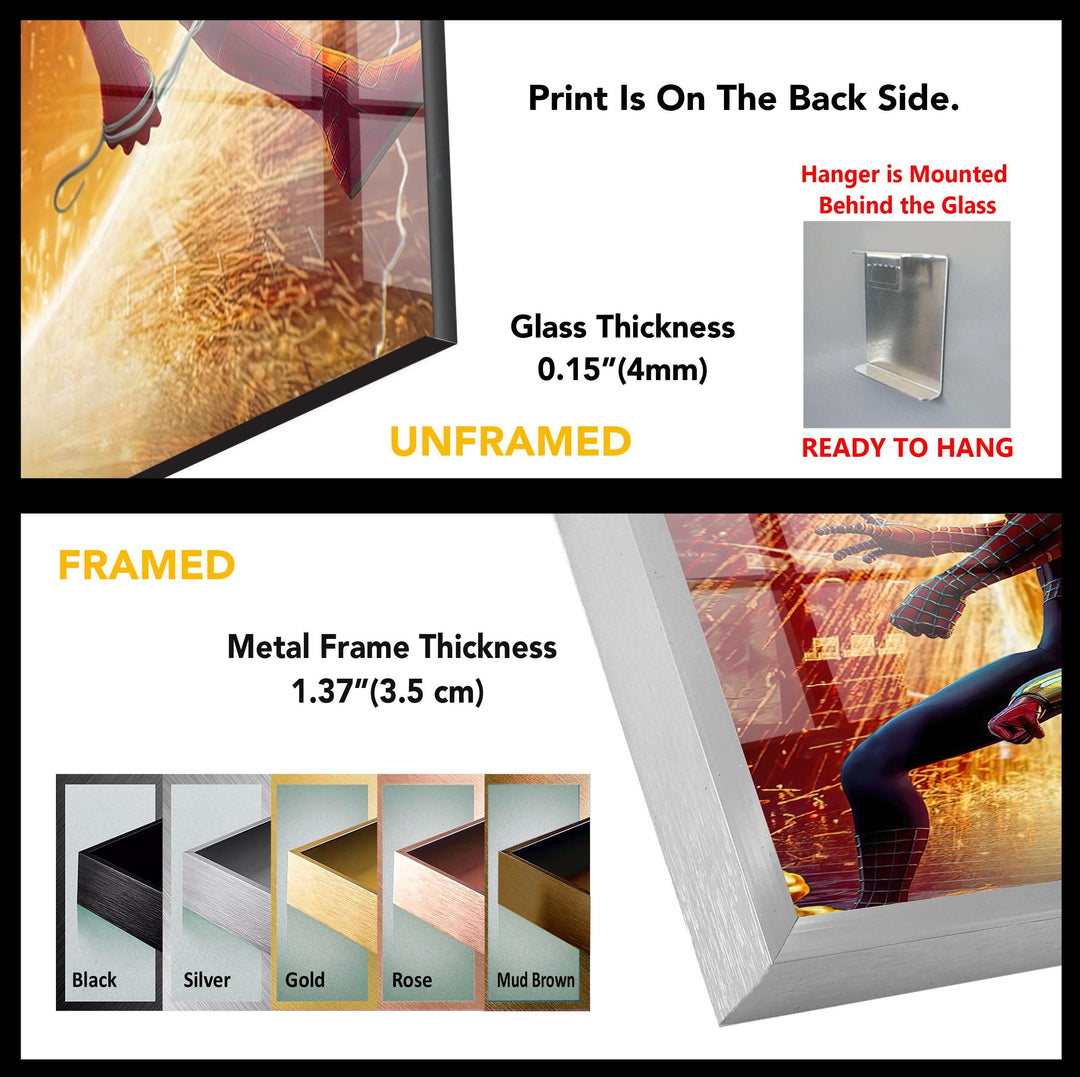 Marvel Spiderman and DR Strange Tempered Glass Wall Art - MyPhotoStation