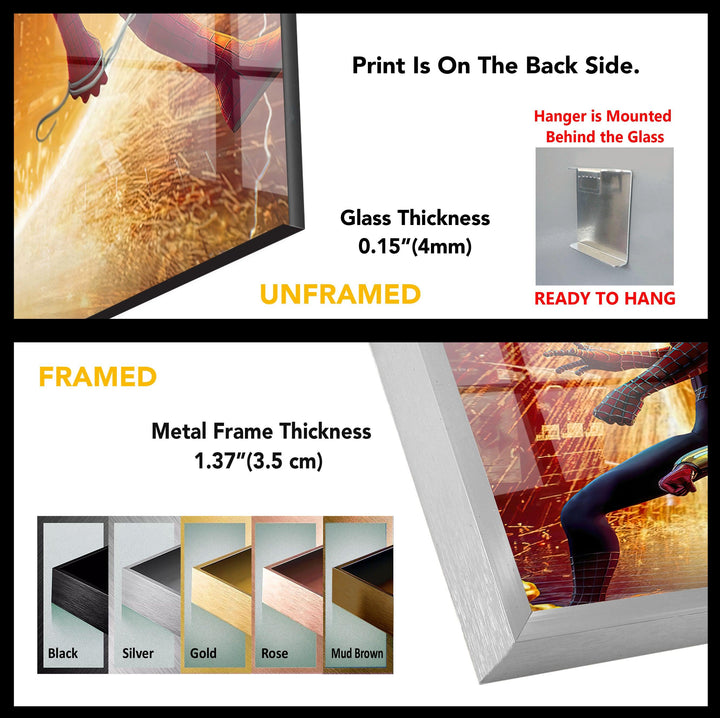 Marvel Spiderman and DR Strange Tempered Glass Wall Art - MyPhotoStation