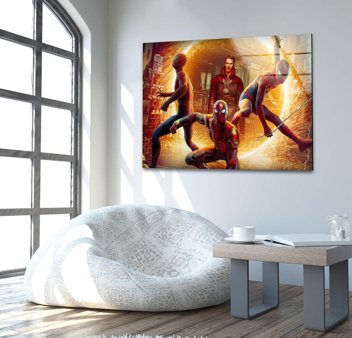 Marvel Spiderman and DR Strange Glass Wall Art, art glass wall art, glass wall art pictures
