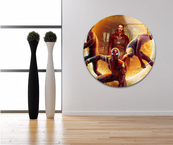 Marvel Spiderman and DR Strange Glass Wall Art, glass image printing, glass prints from photos