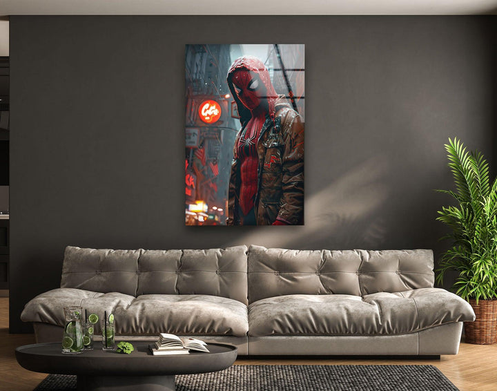 Cyberpunk Spider-man Glass Wall Art, Glass Printing Wall Art, Print photos on glass