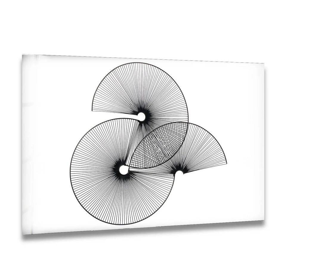 Abstract Geometric Circles – Black & White Modern Art Print - MyPhotoStation