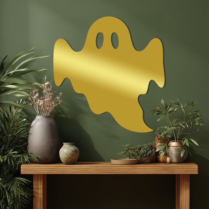 Modern ghost silhouette metal wall art for haunted homes