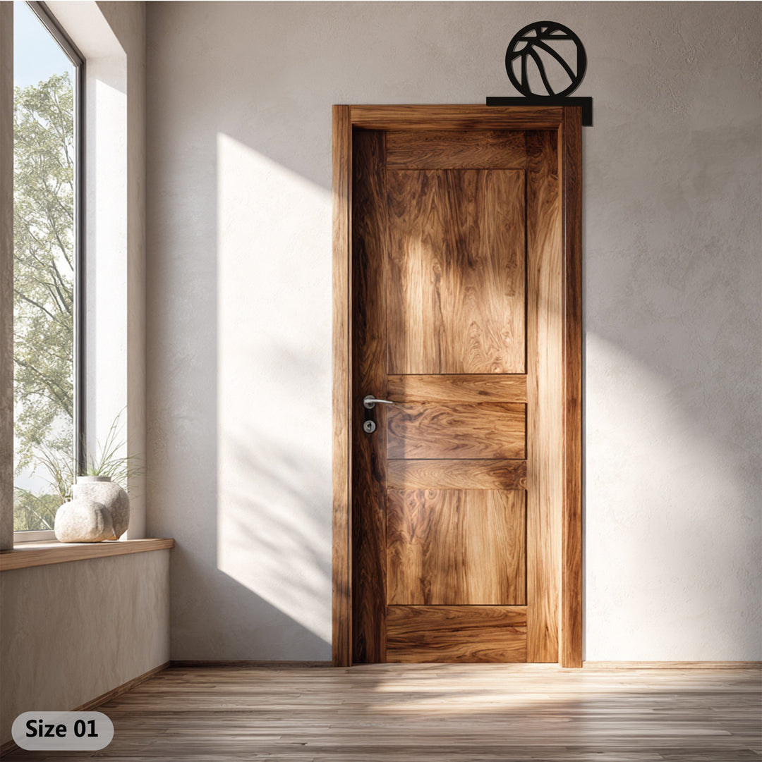 Modern basketball silhouette metal wall decoration