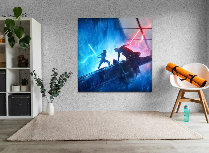 Famous movie posters brought to life through detailed artwork capturing the essence of legendary films

