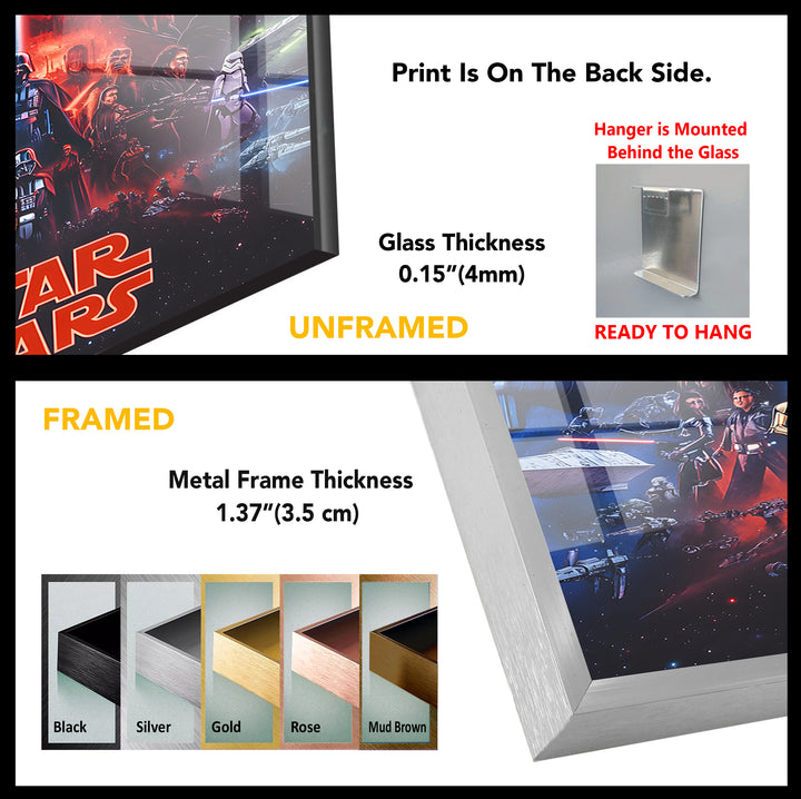 Star Wars Filmposter Glaswandkunst