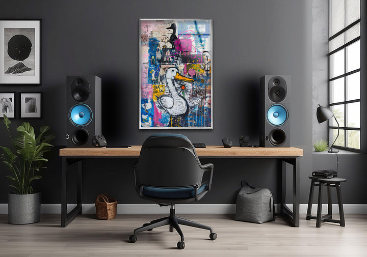 Street Style Graffiti Glass Wall Art glass image printing, glass prints from photos
