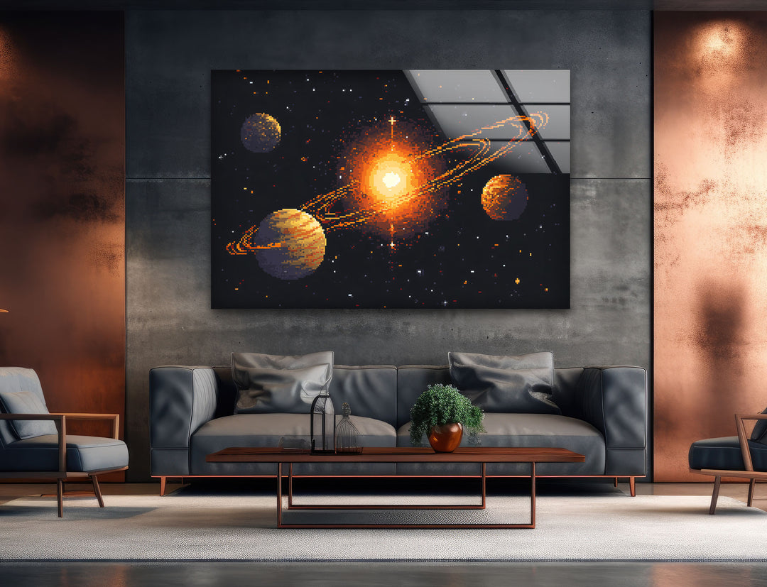 Space wall paints featuring abstract cosmic patterns that transform interiors into galactic masterpieces
