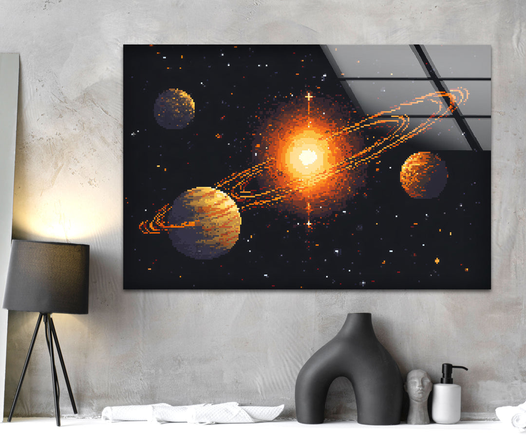 Space paintings inspired by real astronomical photography, reimagined with artistic expression
