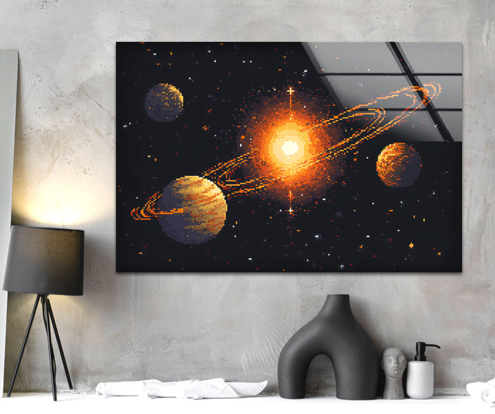 Space paintings inspired by real astronomical photography, reimagined with artistic expression
