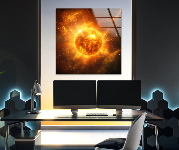 Space wall art with futuristic and surreal designs, perfect for astronomy lovers

