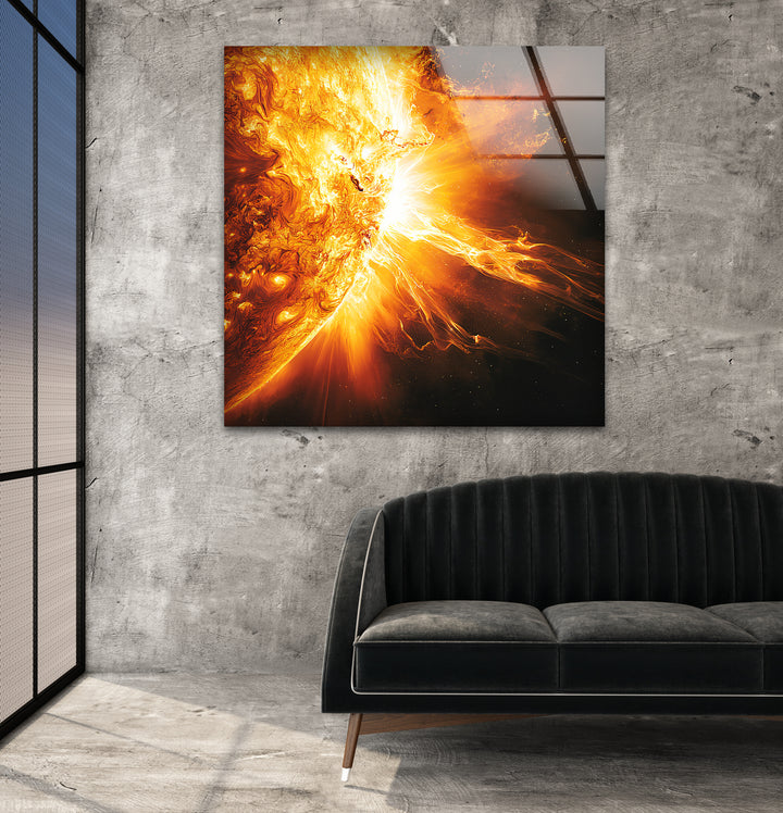 Space artwork incorporating cosmic textures, deep blues, and glowing stars for a mesmerizing effect
