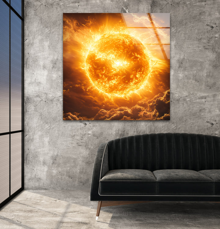 The Sun's Eternal Glow art glass wall art, glass wall art pictures