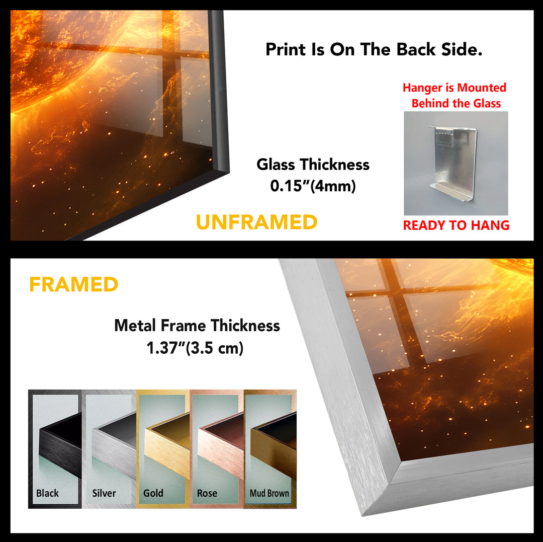 Sun View Glass Wall Art