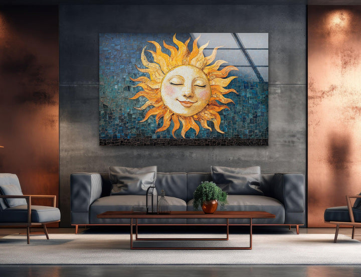 Smile Sun Glass Wall Art stained glass wall art, stained glass wall decor
