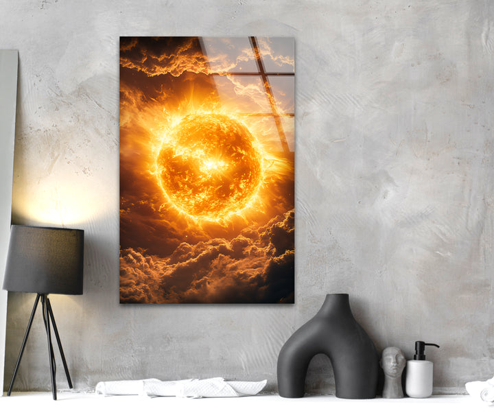 The Sun's Eternal Glow custom glass pictures, glass art prints