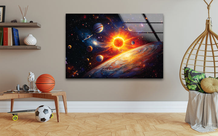 Space wall paints inspired by the mysteries of the universe, adding a cosmic touch to any space
