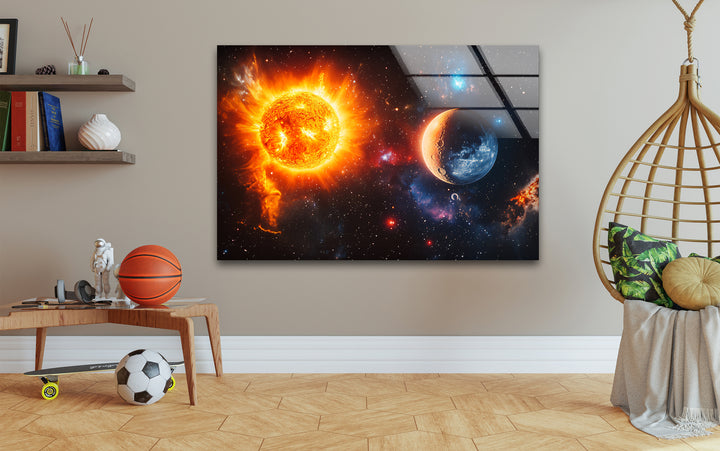 Space wall paints featuring abstract cosmic patterns that transform interiors into galactic masterpieces
