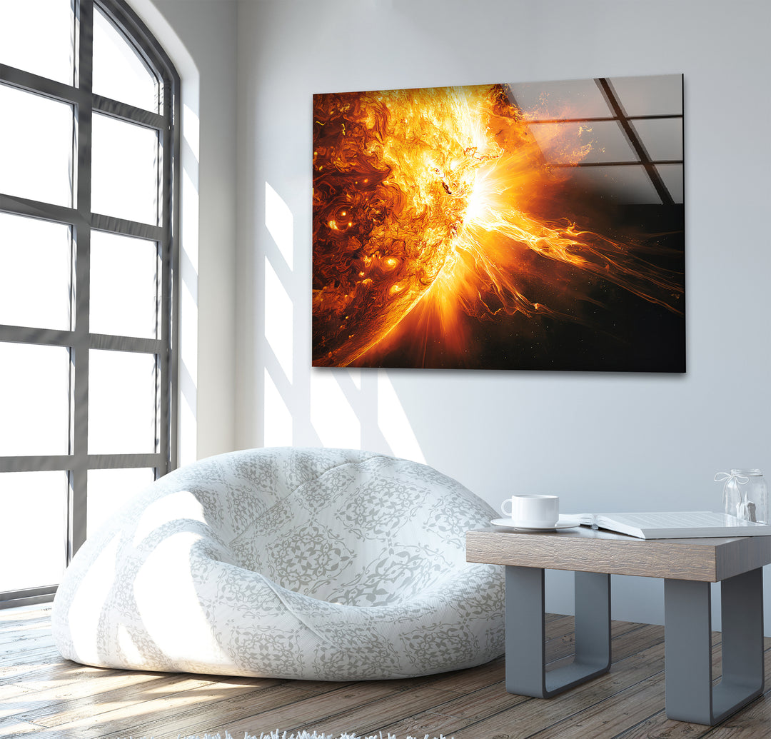 Space prints illustrating the vastness of the universe with colorful cosmic clouds and distant worlds
