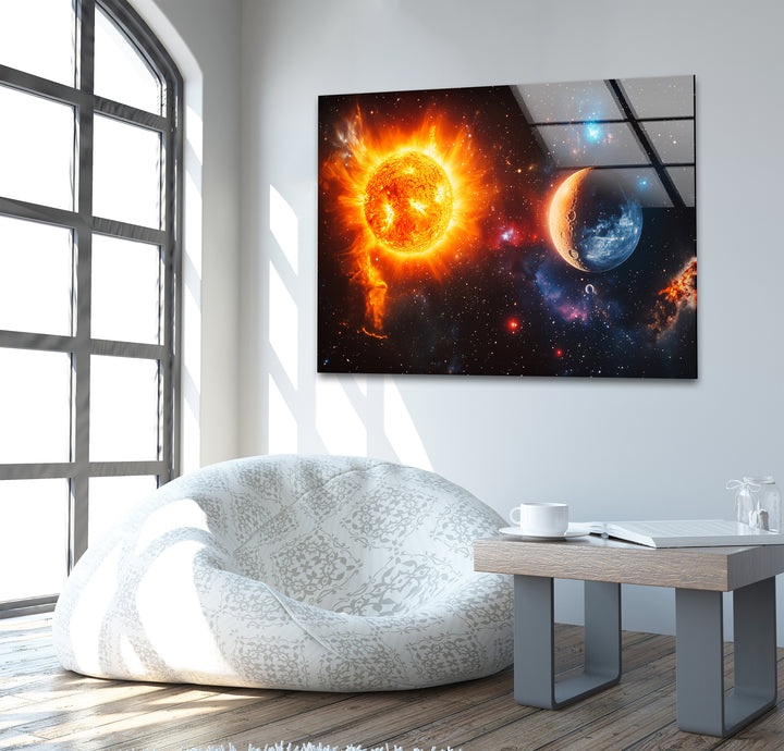 Space paintings inspired by real astronomical photography, reimagined with artistic expression
