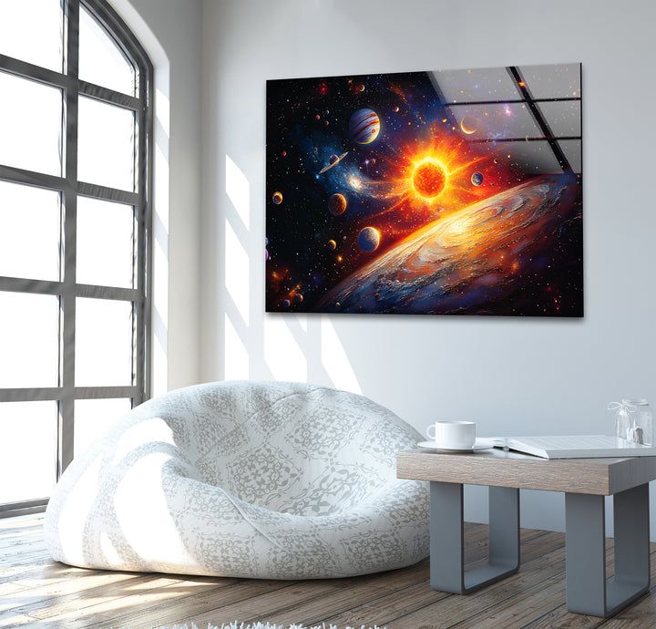 Space paintings blending artistic creativity with realistic astronomical elements for a unique look
