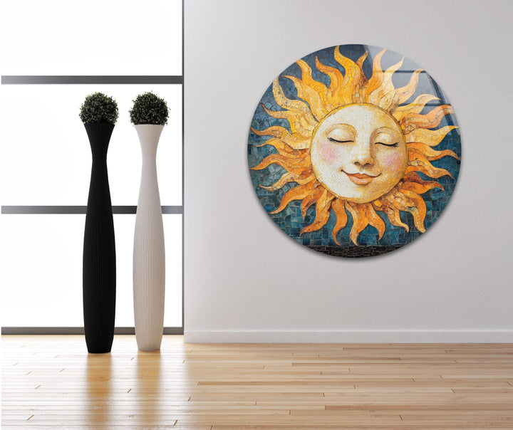 Smile Sun Glass Wall Art glass photo prints, glass picture prints
