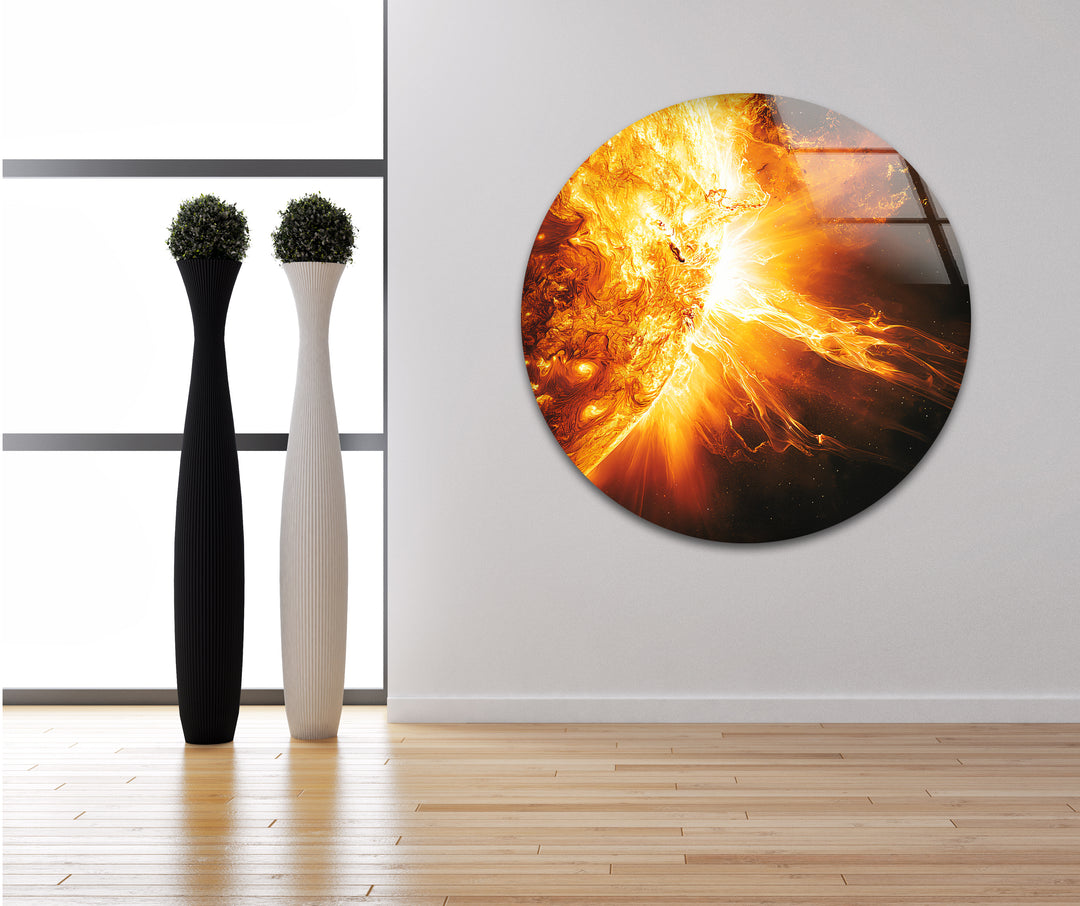 Space wall art designed to bring a sense of wonder and adventure with futuristic celestial landscapes
