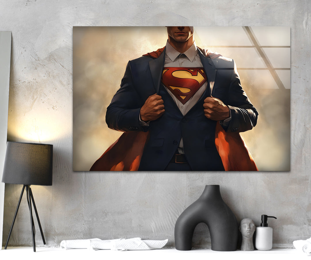 Superheroes artwork highlighting famous characters with vivid colors and imaginative details