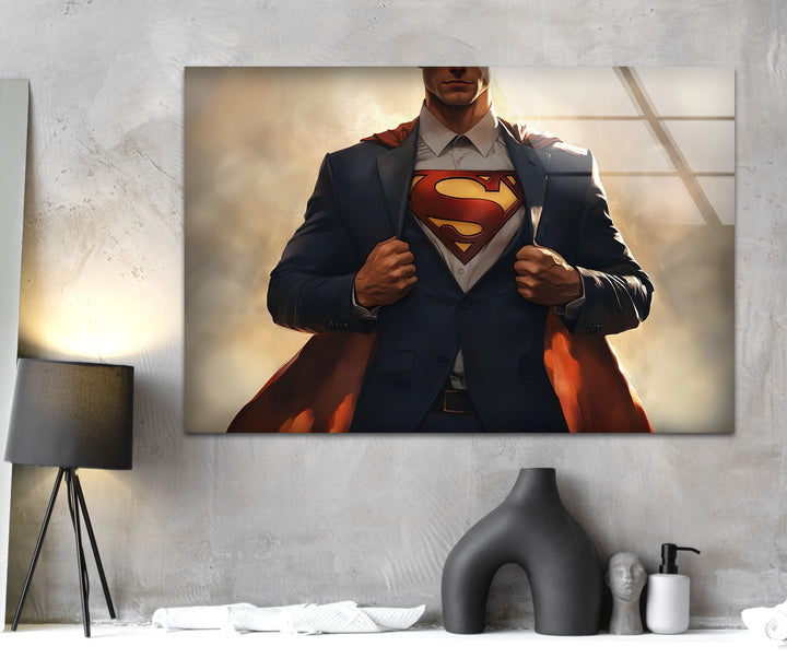 Superheroes artwork highlighting famous characters with vivid colors and imaginative details