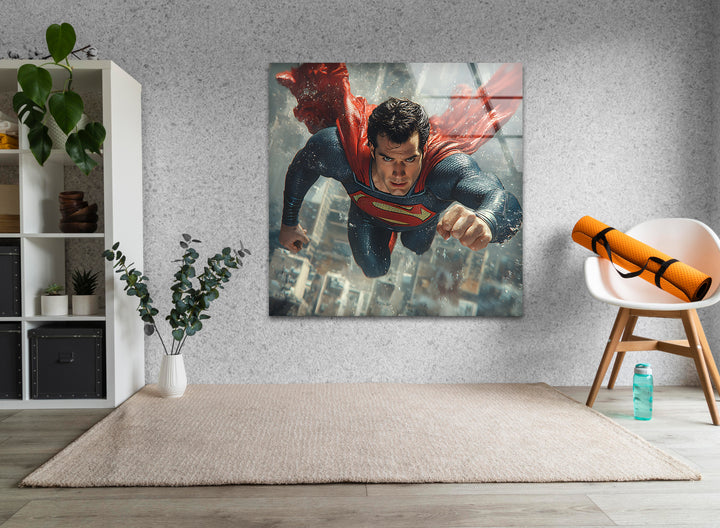 Superheroes artwork highlighting famous characters with vivid colors and imaginative details
