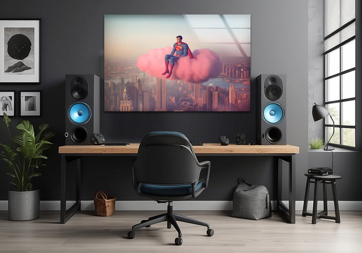 Eye-catching superheroes artwork designed to bring excitement and dynamic energy to any room
