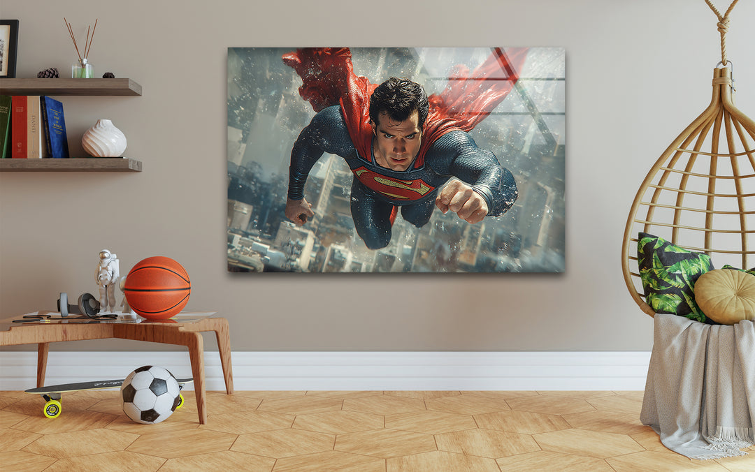 Superheroes art showcasing iconic characters brought to life with bold and vibrant designs