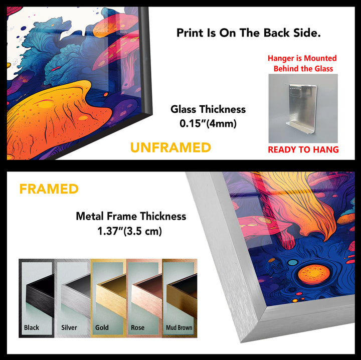 Purple Surreal Art Glass Wall Art