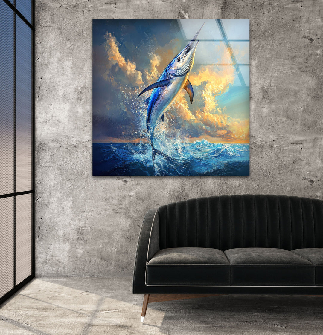 Vivid Swordfish Glass Wall Art art glass wall art, glass wall art pictures
