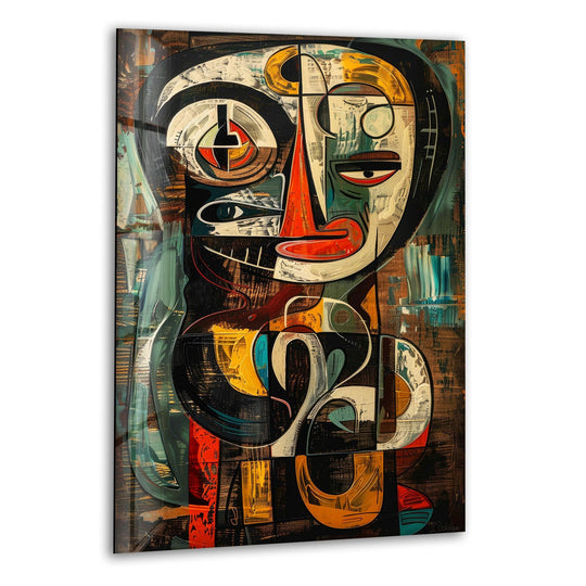 Cool Art Surrealist African Art glass wall art and bold wall art with vibrant colors printed on reinforced glass creating unique glass decor