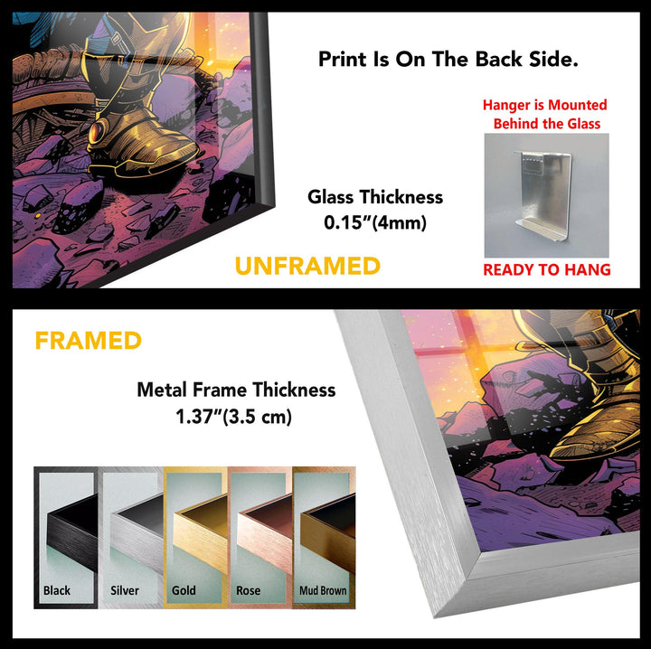 Marvel Thanos Wanddekoration aus Glas