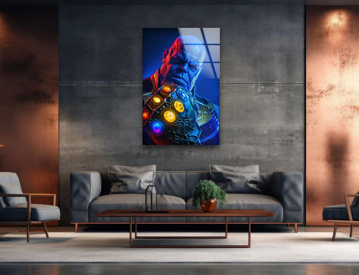 Thanos Infinity Gauntlet Glass Wall Art, Glass Printing Wall Art, Print photos on glass