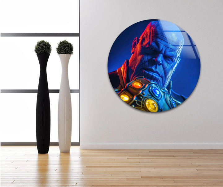 Thanos Infinity Gauntlet Glass Wall Art, glass image printing, glass prints from photos