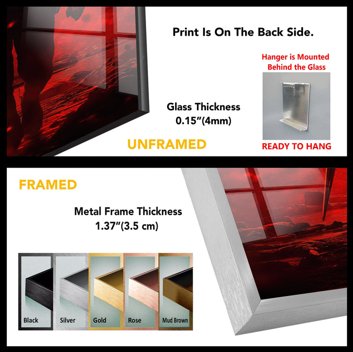 Wandbild aus Glas mit Rick Grimes aus The Walking Dead