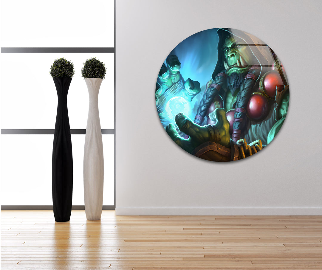 Eye-catching gamer wall decor showcasing intricate gaming art and stunning video game landscapes
