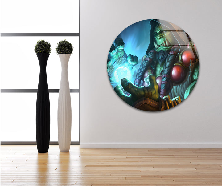 Eye-catching gamer wall decor showcasing intricate gaming art and stunning video game landscapes
