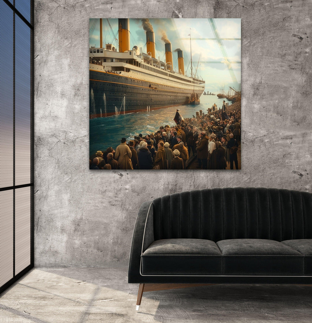 RMS Titanic Glass Wall Art, glass pictures for Wall, glass prints wall art