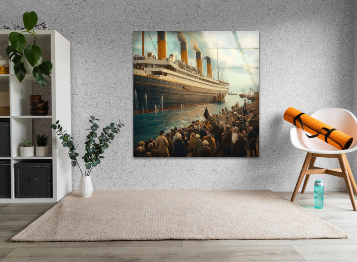 RMS Titanic Glass Wall Art, custom glass pictures, glass art prints