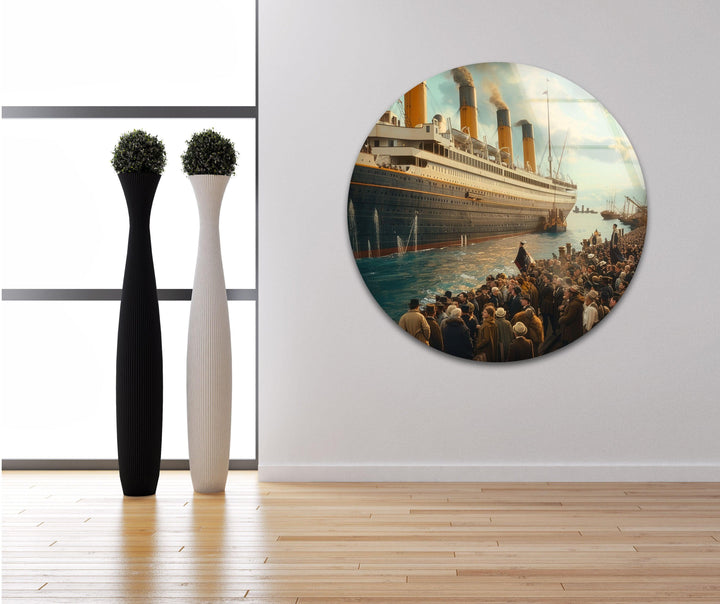 RMS Titanic Glass Wall Art, glass image printing, glass prints from photos
