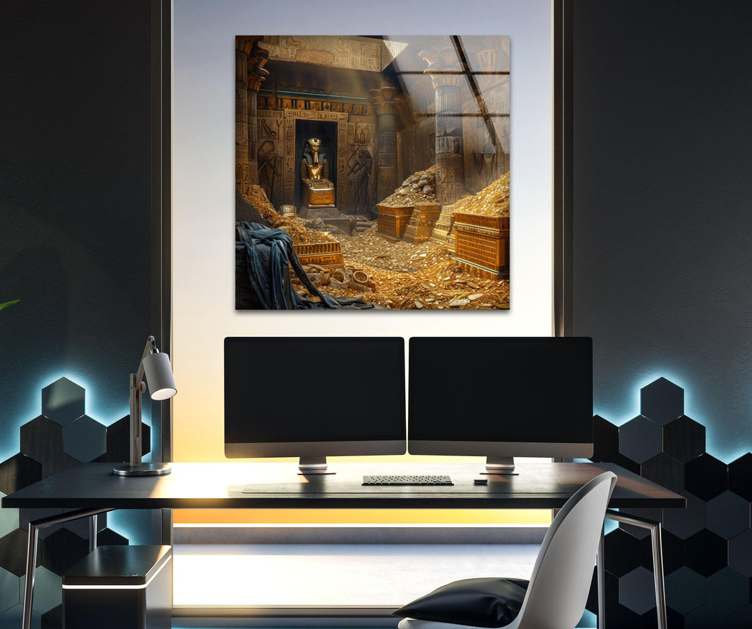 Tomb of Pharaoh Glass Wall Art, custom glass photo prints, large glass prints