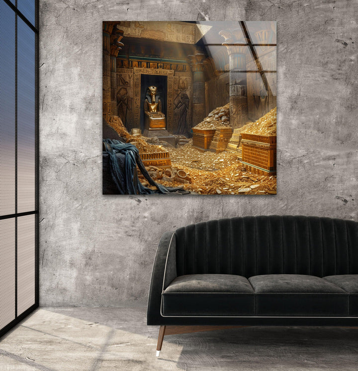 Tomb of Pharaoh Glass Wall Art, glass pictures for Wall, glass prints wall art