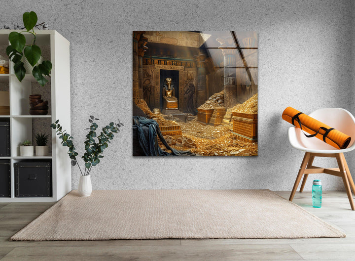 Tomb of Pharaoh Glass Wall Art, photo print on glass, prints on glass wall art
