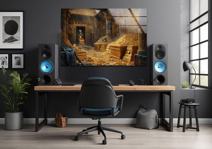 Tomb of Pharaoh Glass Wall Art, large glass photo prints, glass wall photos