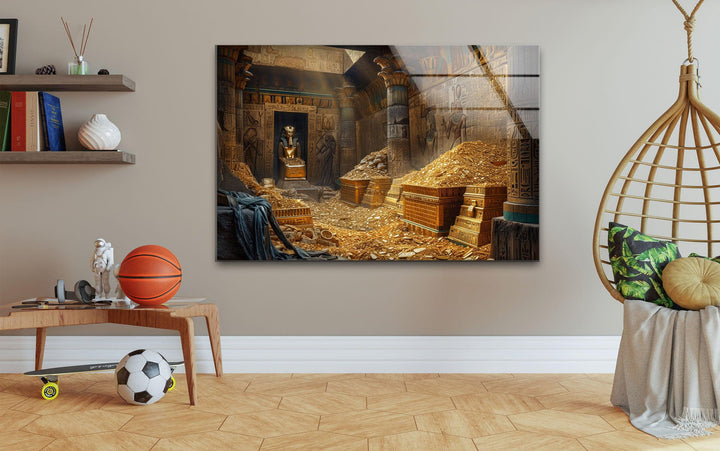 Tomb of Pharaoh Glass Wall Art, picture on glass wall art, photos printed on glass