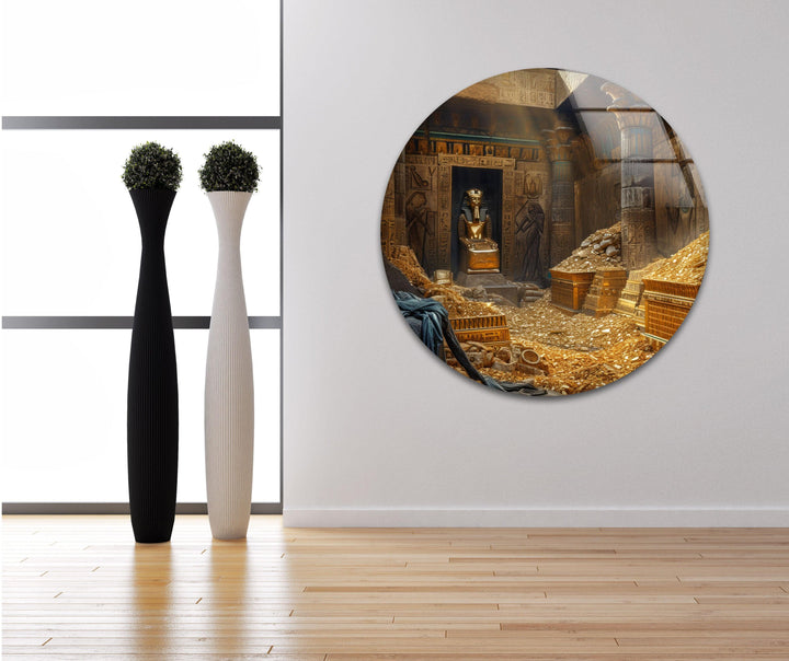 Tomb of Pharaoh Glass Wall Art, custom glass pictures, glass art prints